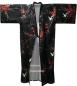 Preview: Kimono Bademantel Cherry Blossom schwarz gefüttert